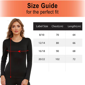Womens 2PK Black Thermal Top