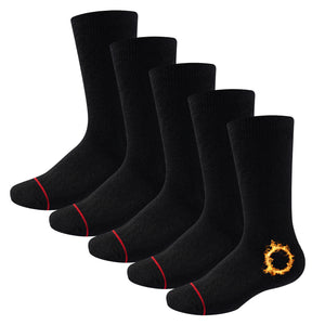 Mens 5 Pack Thermal Socks (Black)