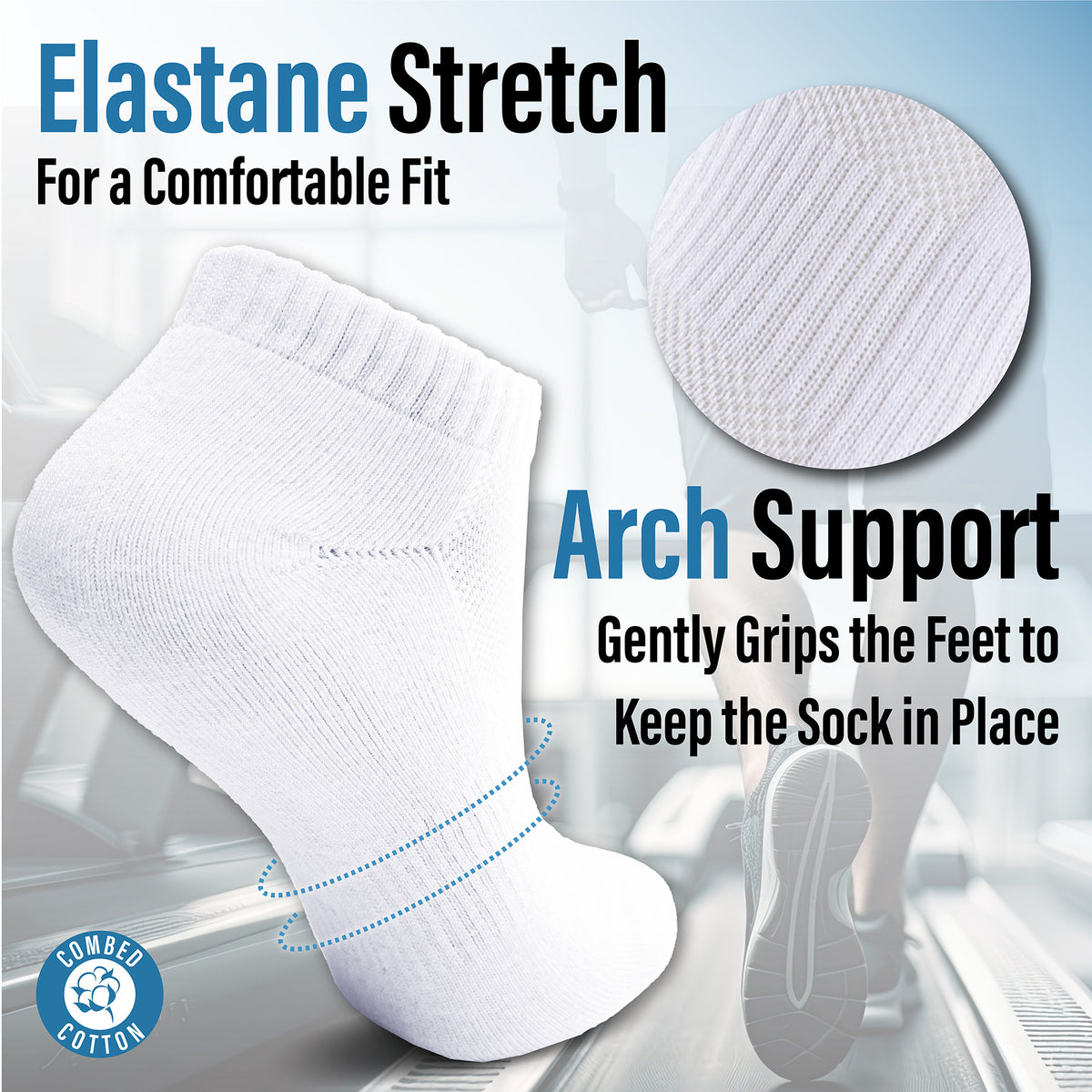 Womens 12pk Half Terry White Trainer Socks