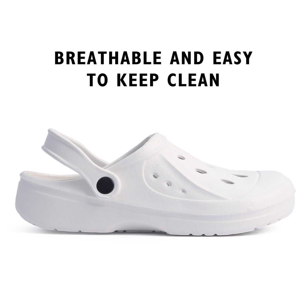 Womens Comfort White Clogs