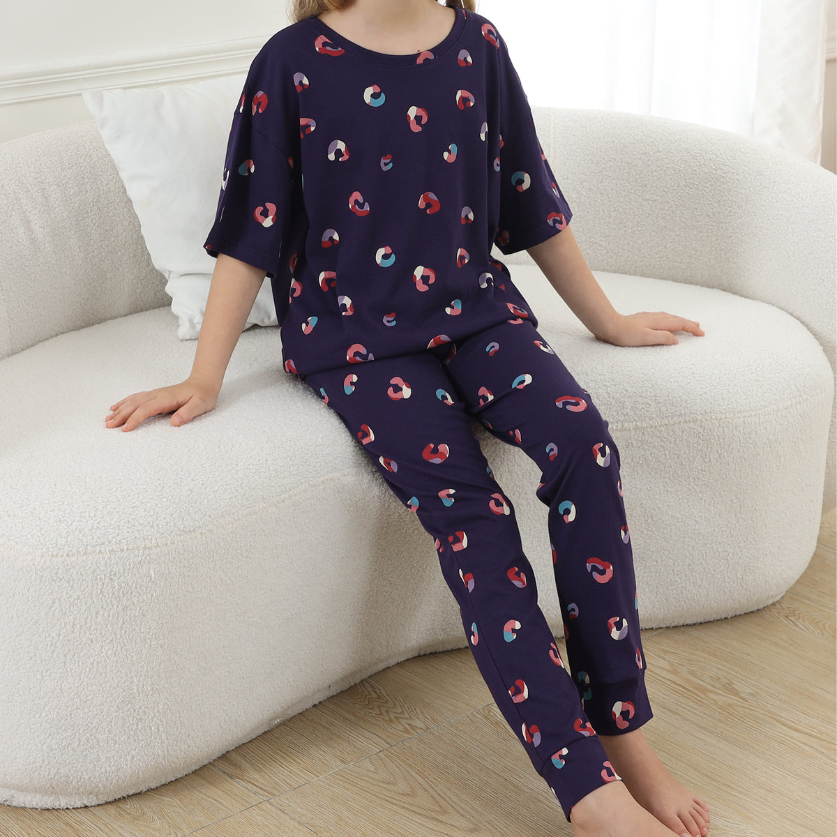Girls Cosy animal Print Pyjamas
