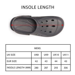 Mens Comfort Grey Clogs