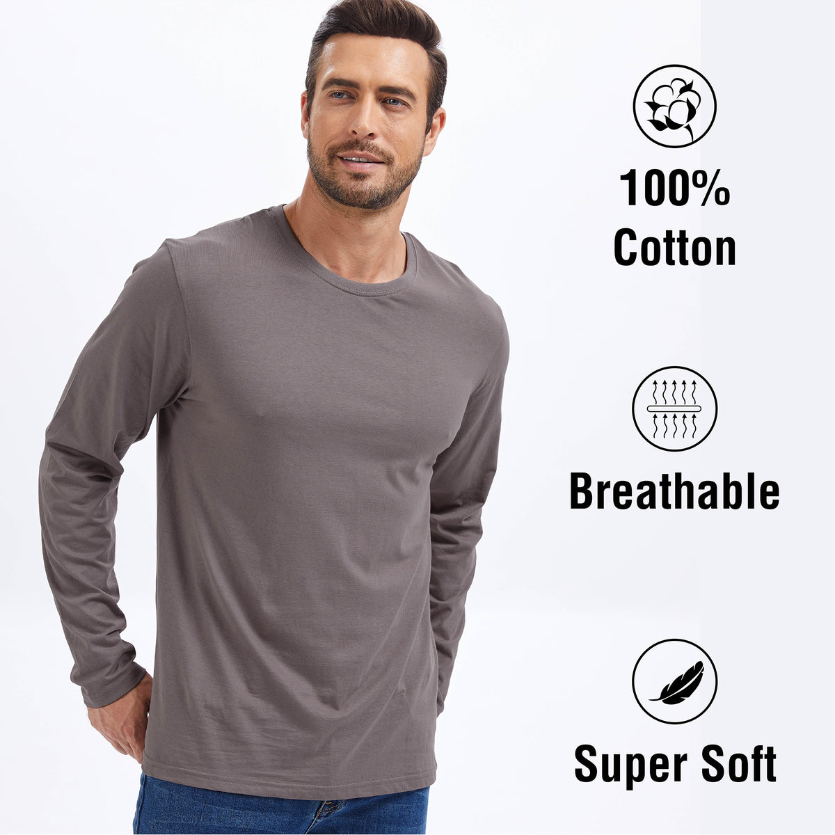 Mens 3PK Navy/Blue/Grey T- Shirt