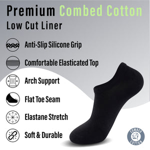 Mens 12pk Low Cut Black Trainer Socks