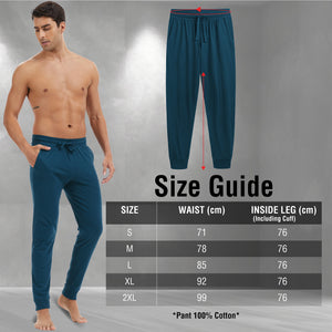 Mens 2PK Blue Lounge Pants - Cuffed