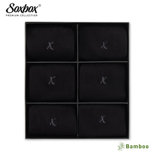 6PK Mens Bamboo Socks Black