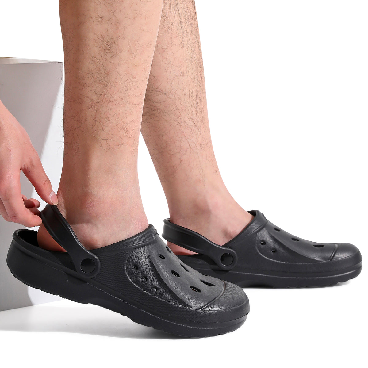 Mens Comfort Black Clogs