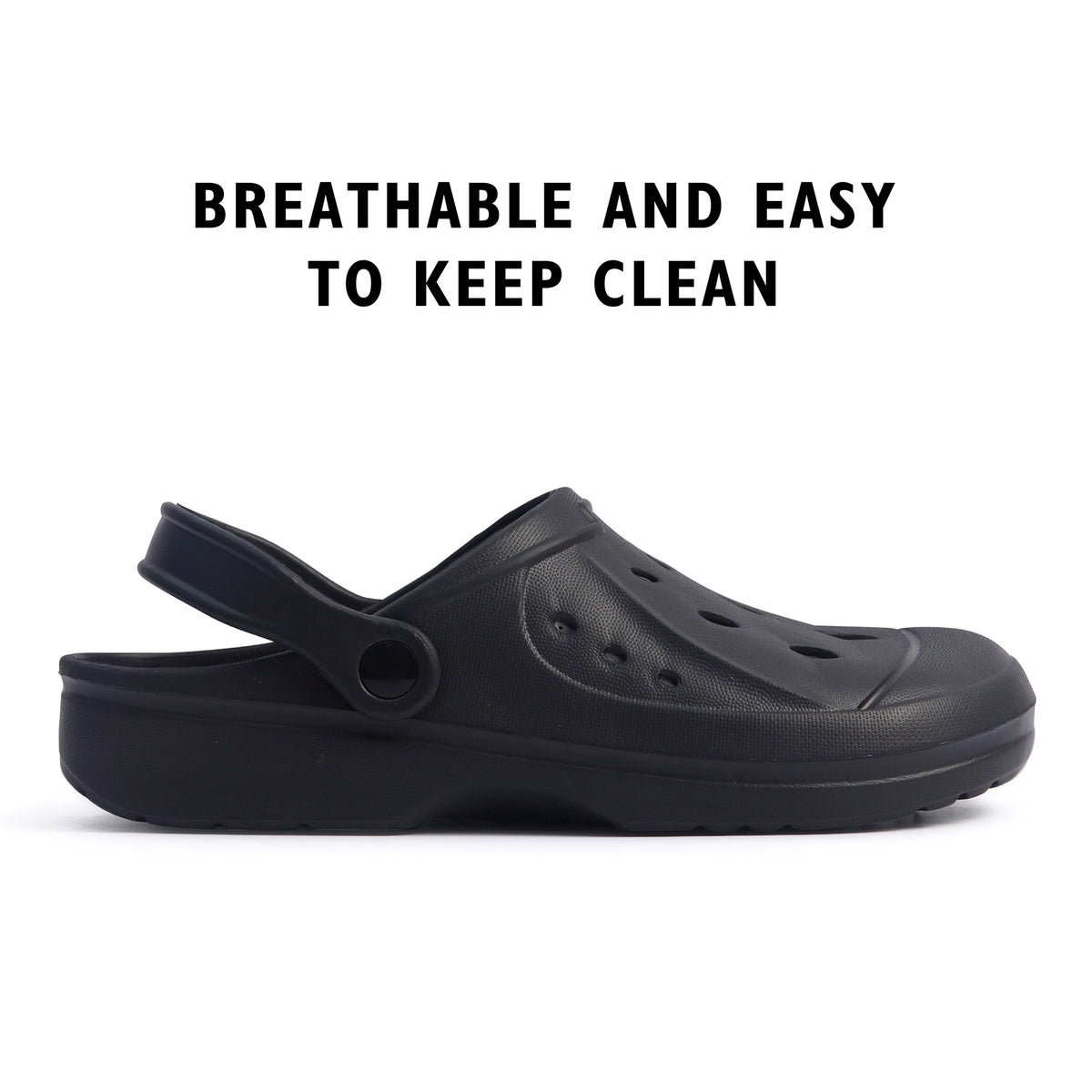Mens Comfort Black Clogs