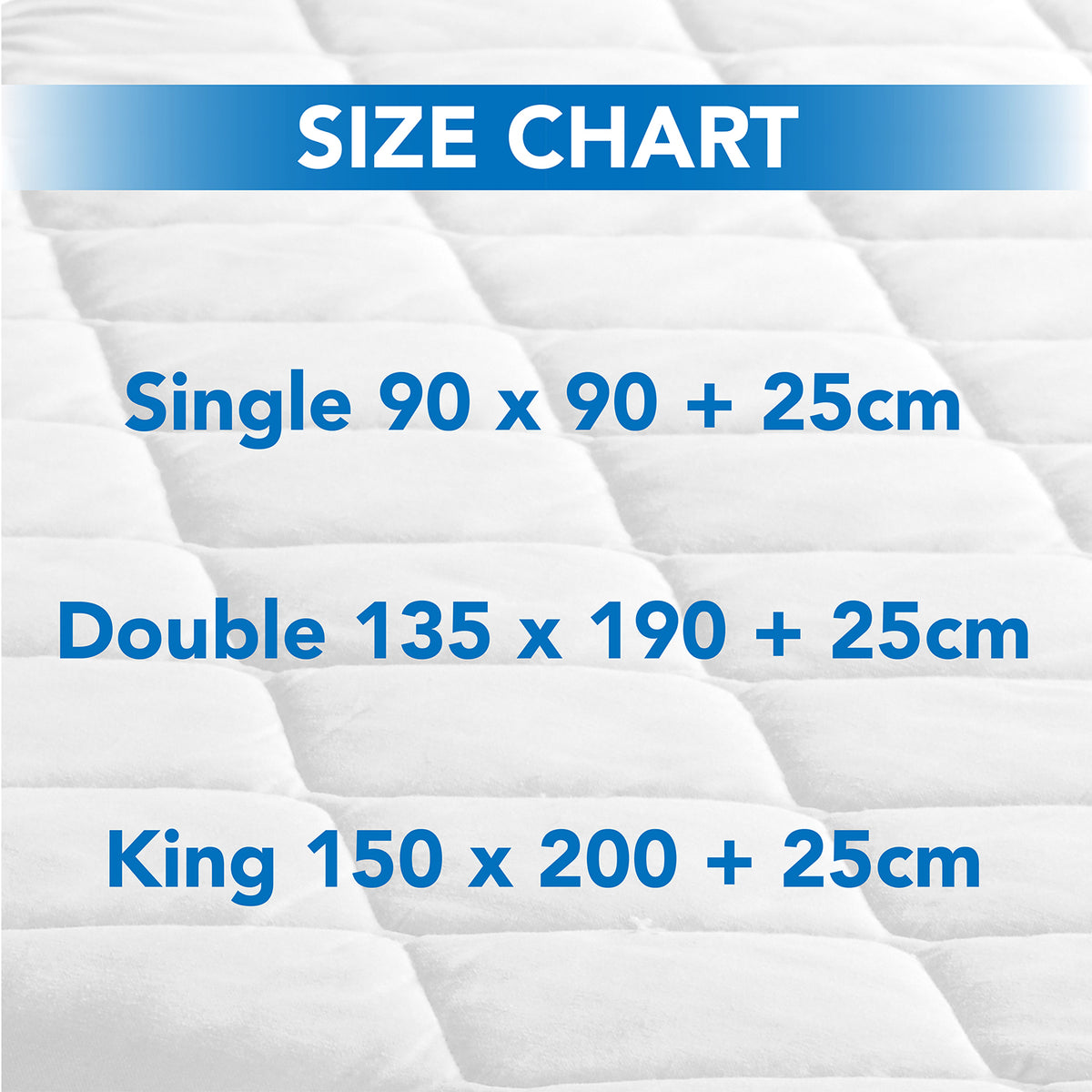 Quilted Mattress Protector Waterproof White