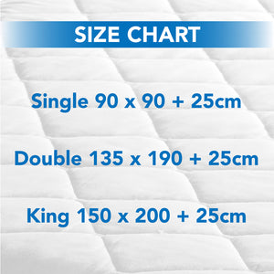 Quilted Mattress Protector Waterproof White