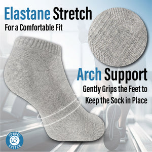 Mens 6pk Half Terry Trainer Assorted Socks
