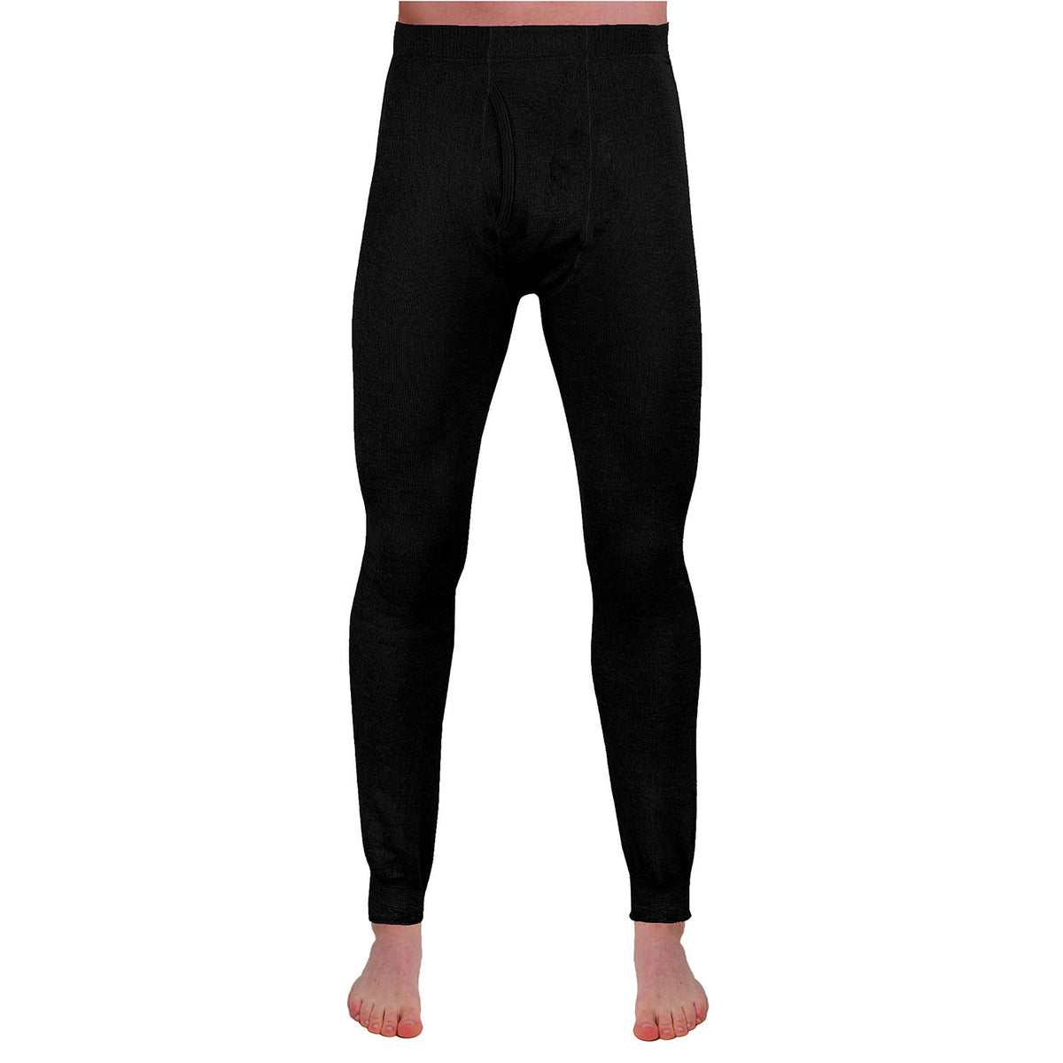 Mens Thermal Underwear Long John Black