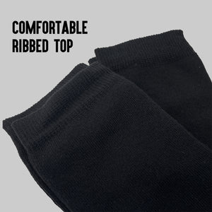 Women 6 Pack Cotton Rich Black Ankle Socks