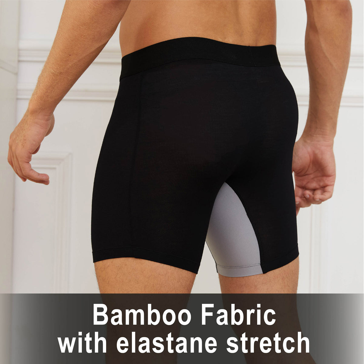 3PK Mens SL Boxer Premium Bamboo Black