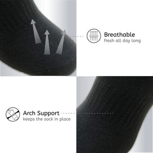 Mens 12PK Trainer Liner Black Socks