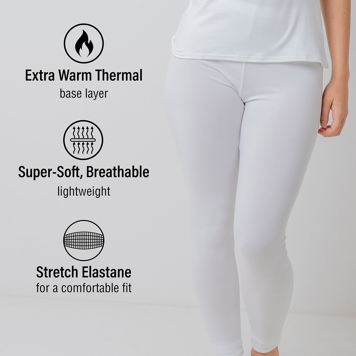 Ladies Thermal Underwear Long Jane Ivory