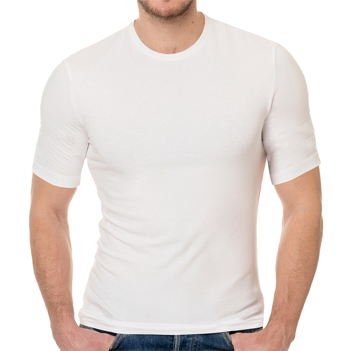 Mens Thermal Underwear Short Sleeve Top Ivory