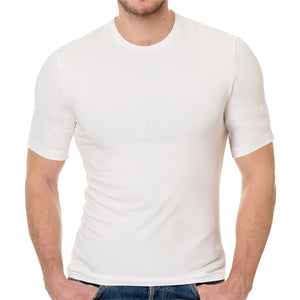 Mens Thermal Underwear Short Sleeve Top Ivory