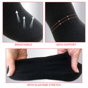 Ladies 15 Pack Cotton Blend Black Trainer Liners