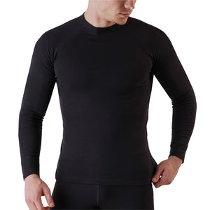 Mens Thermal Underwear High Neck Black