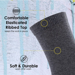 Kids 12 Pack Soft Black Ankle Socks