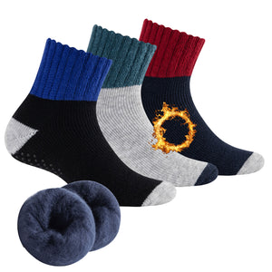 Mens 3 Pack Brushed Lounge Socks Colour Block