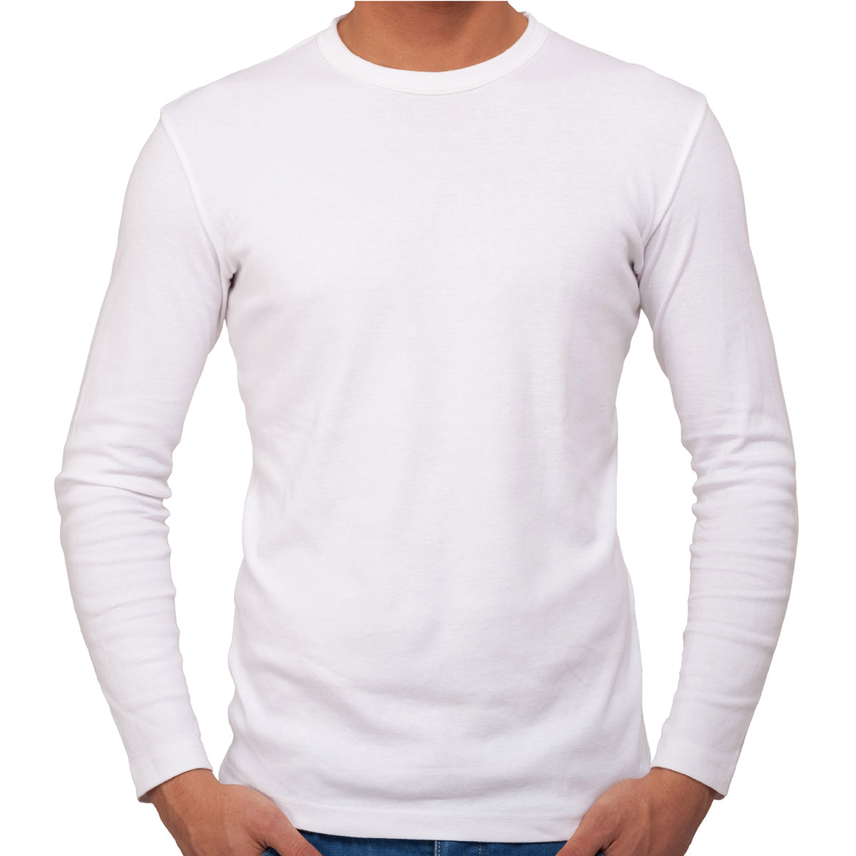 Mens Thermal Underwear Long Sleeve Top Ivory