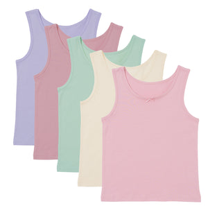 Girls Assorted 5 Pack Vests