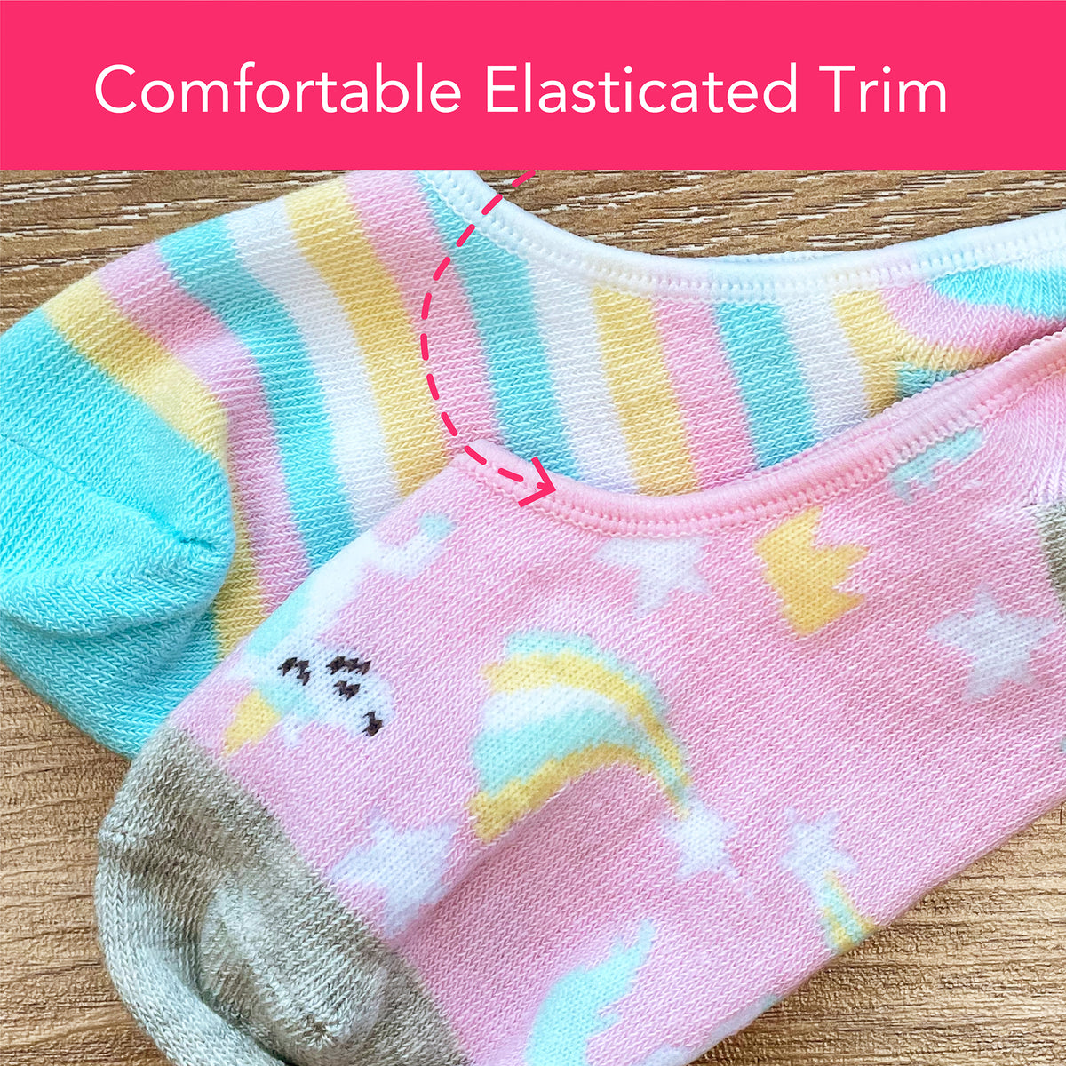Girls 6PK Princess/Unicorn Invisible Liner Socks