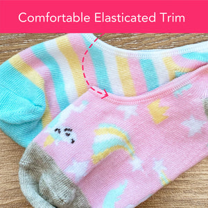 Girls 6PK Princess/Unicorn Invisible Liner Socks