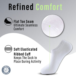 Womens 6pk Low Cut White Trainer Socks