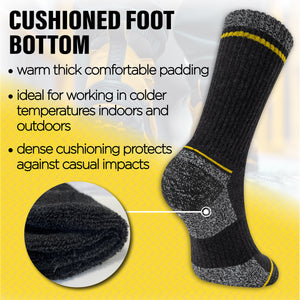 Mens 6 Pack Premium Cotton Blend Mixed Work Socks