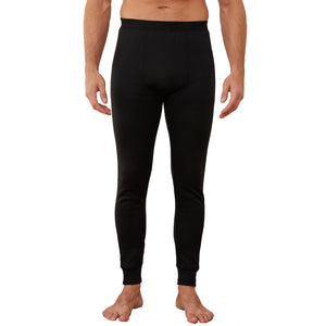 Mens Cosy Black Thermal Long Johns