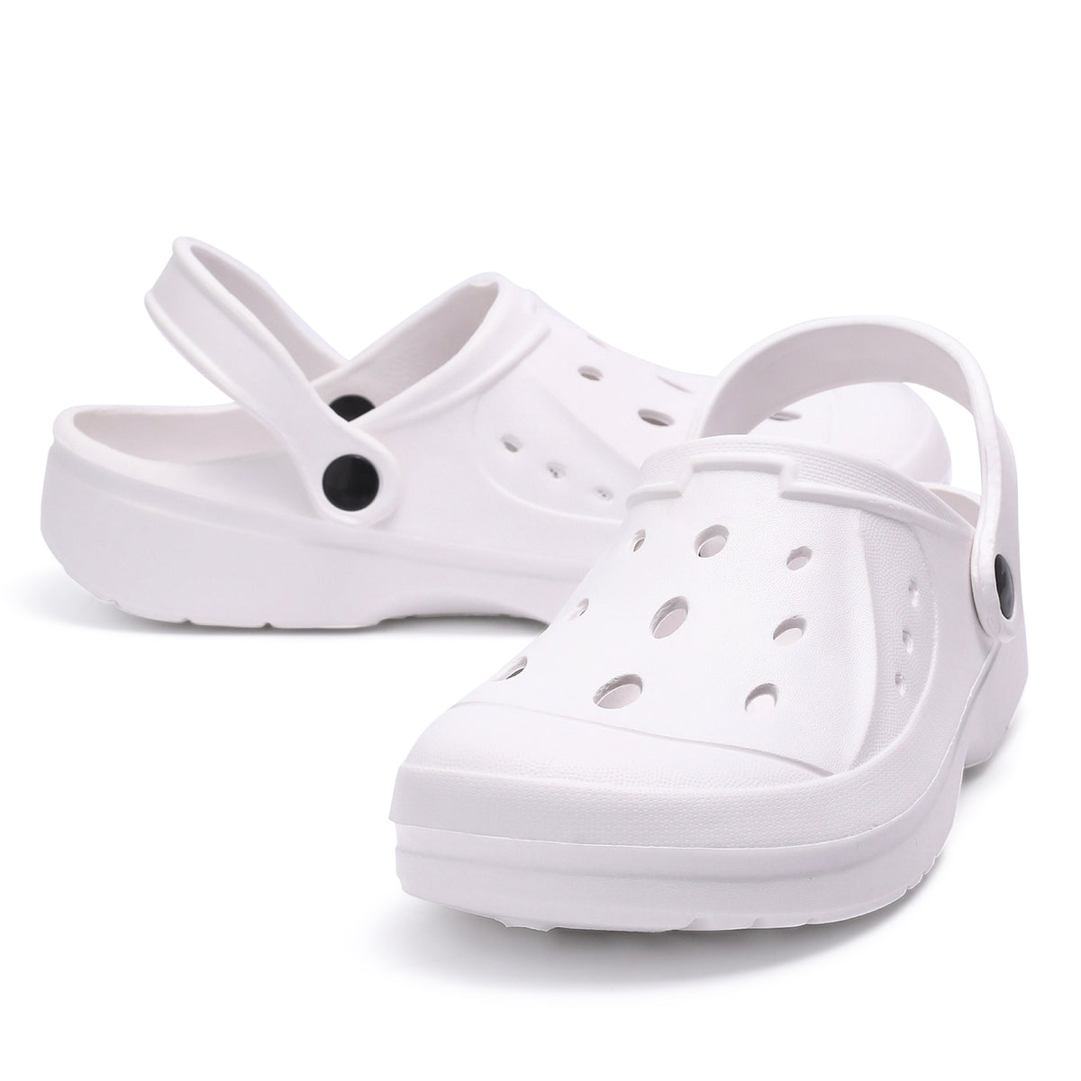 Womens Comfort White Clogs
