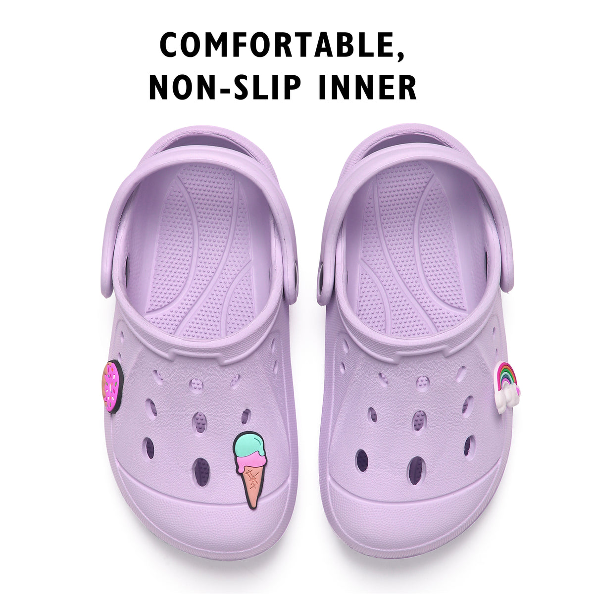 Girls Comfort Lilac Clogs