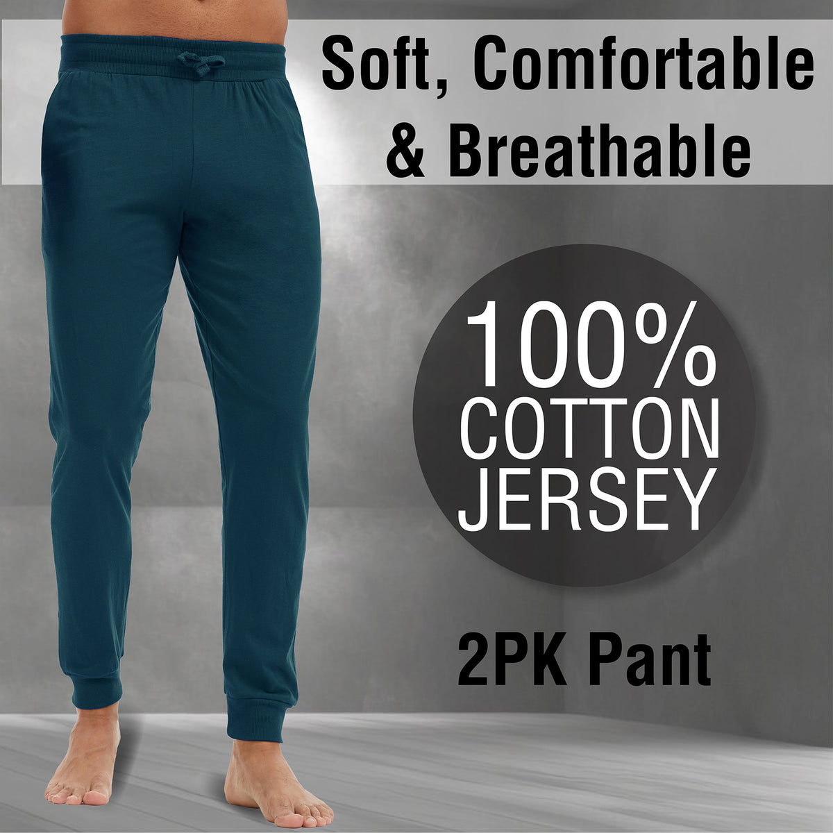 Mens 2PK Blue Lounge Pants - Cuffed