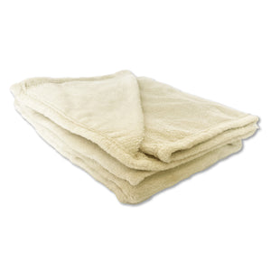 Flannel Fleece Blanket Beige