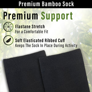 Black - Contast H&T 10 Pack Womens Bamboo Blend Socks
