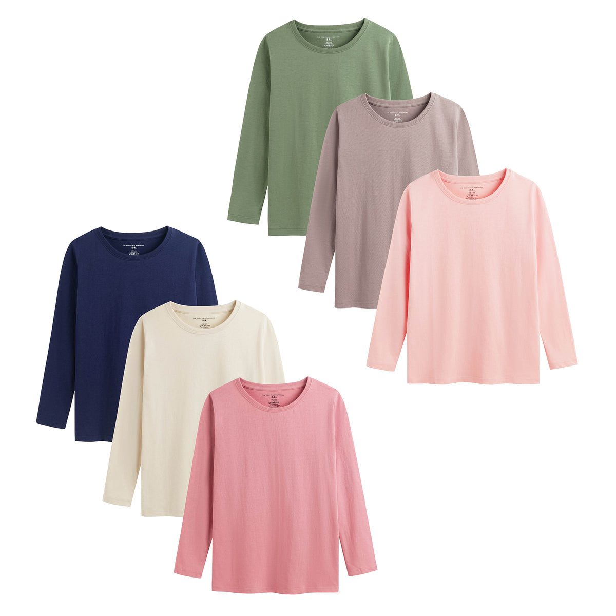 Girls 3pk Navy/Beige/Pink T- Shirt