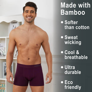 6PK Mens Boxer Premium Bamboo Assorted