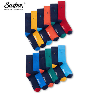 Mens 12PK Bright Embroidery Socks - Soxbox