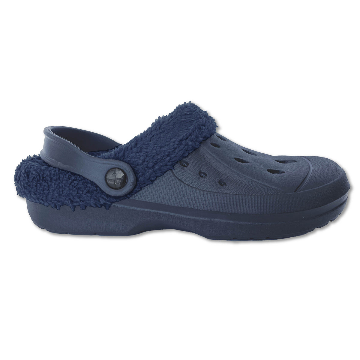 Mens Fleece Lined Clogs navy