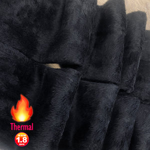 Girls Plush Black Fleece Leggings