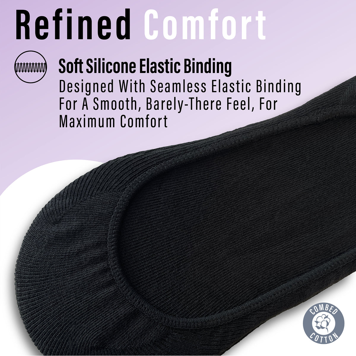 Womens 6pk Black Invisible Socks