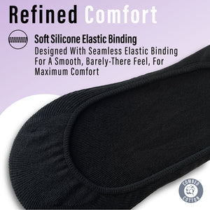 Womens 6pk Black Invisible Socks