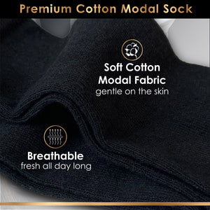 Black 6 Pack Mens Premium Modal Blend Socks