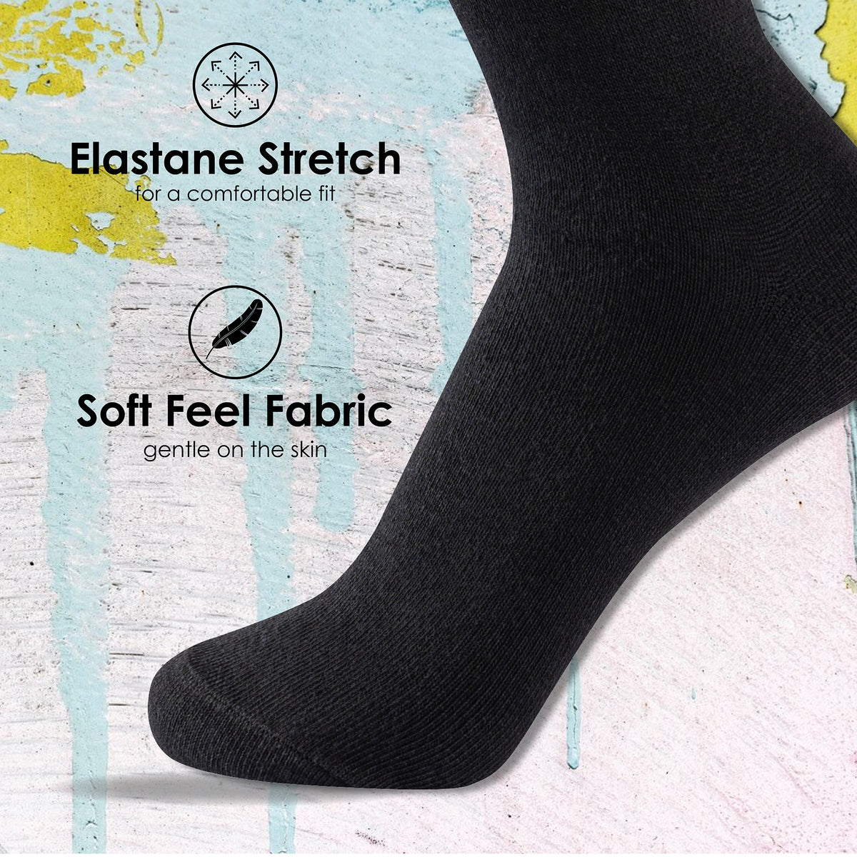 Kids 12 Pack Soft Black Ankle Socks