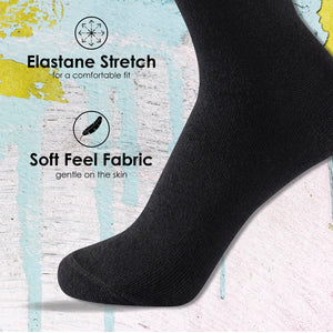 Kids 12 Pack Soft Black Ankle Socks