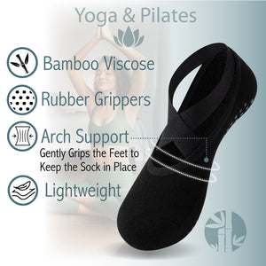 Womens 4pk Black Ballerina Socks