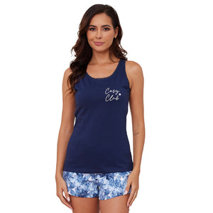 Womens Butterfly Print Shorty Pyjamas Set
